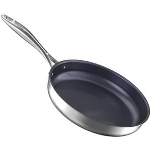 titaudou Frying Pan 10" Nonstick Frying Skillet, Titanium&Stainless Steel Pot Egg Cooking Pan, PFAS-Free, PFOA Free, Dishwasher and Oven Safe, Compatible with All Cooktops