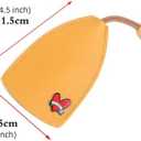 2 x PU Leather Key Fob Case, 5Pcs Key Pouch for Car Keys Keychain Holder Love Heart Decor Key Case, 5 Colors