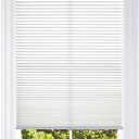 BlindsAvenue Cellular Honeycomb Cordless Polyester Shade, 9/16" Single Cell, Light Filtering, White, Size: 35" W x 48" H