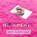 Rostyle Fluffy Hot Pink 5x8 Rugs for Living Room,Large Living Room Carpet,Big Shaggy Rugs for Bedroom Girls,Thick Fuzzy Dorm Rug,Soft Indoor Floor Rug for Kids Room Decor Aesthetic