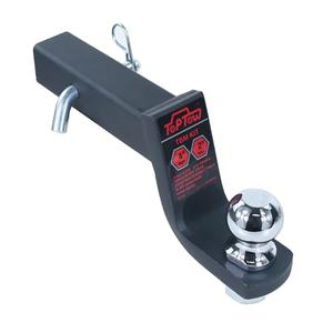 TOPTOW Trailer Hitch Ball Mount Kit with 2 inch Trailer Ball and 5/8 inch Hitch Pin, 4 inch Drop, Fits 2 inch Hitch Receiver, Matte Black