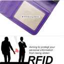 Bocasal Detachable Wallet Case for iPhone 13 RFID Blocking Card Slots Holder Premium PU Leather Magnetic Kickstand Shockproof Wrist Strap Removable Flip Protective Cover 5G 6.1 inch (Purple)