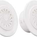 uxcell Round Vent Cover, ABS Plastic Adjustable Air Vent Cover White for 2" - 2.3" Diameter Hole 2pcs