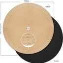 MAIDERN 48 Inch Round Cork & Leather Table Pad Protector, Cuttable Size (42-48 Inch), Trimmable Dining Table Mat, Heat Resistant/Non-Slip Table Cover for Kitchen, Office, or Restauran (Black)