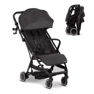 Ingenuity 3D Travelmate Pro Lightweight Travel Stroller with Fold-Away Ride-On Board for Toddlers, Airplane Overhead Bin Compatible, Car Seat Ready, One-Hand Fold