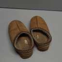 Women's Slippers Genuine Suede Platform Mini Boots Mens Faux Fur Warm Lining Winter Mules Cozy Warm House Shoes Indoor and Outdoor (8.5, Brown)