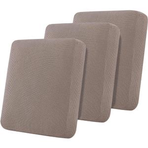 Flamingo P Stretch Seat Couch Cushion Cover Sofa Slipcovers Individually Sofa Cushion Covers for 3 Cushion Couch Sofa Seat Cushion Covers Flexibility with Elastic Bottom, Taupe