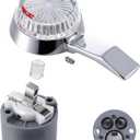 Avenuebool Single Lever Cartridge and Handle, Compatible with American Standard Aquarian Single Lever Lavatory and Bathroom Faucets, Ceramic Cartridge with Handle Replacement, Chrome