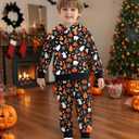 Toddler Boy Clothes 1-5T Boys Christmas Halloween Outfits Hoodies+Pants Toddlers Sweatsuits (18-24 Months, Print on Black)