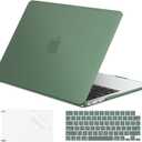 EooCoo Case Compatible with MacBook Air 15 inch M5 2026 2025-2023 Release M4 M3 M2 Model A3448 A3241 A3114 A2941, Plastic Hard Shell Case & Keyboard Cover & Screen Protector, Matte Midnight Green