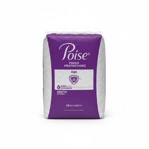 Poise Incontinence Pads & Postpartum Incontinence Pads, 4 Drop Moderate Absorbency, Regular Length, 66 Count