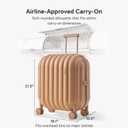 artrips Carry On Luggage 20 Inch for Business Travel & Short Trips, Italian-Inspired Lightweight Hard Shell Suitcase, German PC Matte Shell, Airline Approved, TSA Lock, Brown