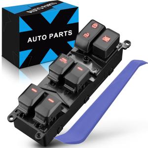 Upgraded 93570-1W155 Master Power Window Switch Front Left Driver Side for:-Kia Rio 2012 2013 2014 2015 Window Control Switch, 935701W155 (1PC)