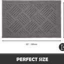 Door Mat Indoor Doormat,Front Back Door Mats Non Slip Entrance Rugs Rubber Backing,Inside Doormats for Entryway Low-Profile, Absorbent Resist Dirt Floor Mats Washable,20"x32"Grey (1'8" x 2'8" (Runner))