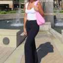 G Gradual Women's Flare Leggings Crossover Yoga Pants 29"/30.5"/32" High Waist Bell Bottom Pants for Women with Pockets (Black, XXL)