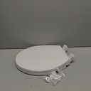Round Toilet Seat, Standard 16.5 Slow/Soft Close Round Toilet Seat for Round Toilets, No-Slam Quiet-Close Lid, Easy-to-Install, White, Durable Never-Loosen Design