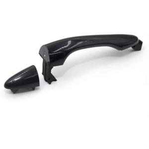 Exterior Door Handle Black Front with Finish Cap Fits Kia Optima 2011 2015 (Front Passenger Side)