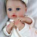 SCOM Baby Dolls, 16inch Realistic Baby Dolls Cute Soft Body Baby Doll Real Life Baby Doll Silicone Lifelike Baby with Accessories for 3+ Year Old Girls Gifts