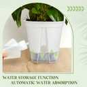 Wonderjune Self Watering Pots for Indoor Plants with Deep Reservoir and High Drainage Holes for Outdoor Plants and Flowers, Bare Root Planter(4.72'', 5.91'', 7.09'',White,9 Pcs)