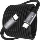 USB C Cable 15FT, USB C 3.1 Gen 2X2 Cable, 4K60Hz Monitor Video Output, 10Gbps High Speed Data Transfer, 100W Fast Charging, for Car Carplay iPhone 16, MacBook, Action Camera, Portable Monitor