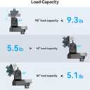SmallRig Adjustable Camera Monitor Mount for ARRI-Style (Upgrade), 360 Swivel and 180 Tilt Monitor Holder Anti-Twist Support 5 and 7 Field Monitor