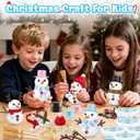 Shemira DIY Snowman Kit, Christmas Crafts for Kids, Modeling Air Dry Clay Craft Kits for Kids, DIY Christmas Ornaments Kits,Party Favors Stocking Stuffers (12)