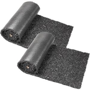 Sekcen Upgraded 2 Pack Rubber Mulch Roll Mat for Landscaping Recycled Rubber Walkway Black Permanent Mulch Pathway Playground 8' x 2'