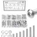 Mr. Pen- Nuts and Bolts Assortment Kit, 146 pcs, Stainless Steel, M6 Screws (7 Sizes 6-30mm)Button Head Socket Cap Screws Assorted Nuts and Bolts Nut Bolt and Washer Assortment Bolt and Nut Assortment
