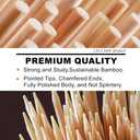 6" Natural Bamboo Skewers for BBQ，Appetiser，Fruit，Cocktail，Kabob，Chocolate Fountain，Grilling，Barbecue，Kitchen，Crafting and Party. Φ=4mm, More Size Choices 8"/10"/12"/14"/16"/17.5"/30"/36"(200 PCS)