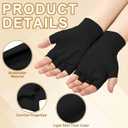 Yearntown 3 Pairs Elderly Skin Thin Protector Gloves,XL,Black