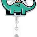 Pack Of 3 Badge Reels Retractable Cute Nurse Badge Reel with Alligator Clip, Funny ID Badge Holder for Nurses, Doctors, Teachers, Office Worker (Dinosaur)
