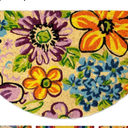 LUA VIKA Coir Doormat, 16"x27.5", Funny Welcome Mat for Home Entrance, Outdoor Indoor Use, NonSlip Backing, Flowers