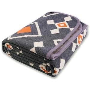 PuTian Merino Wool Blanket - 87" x 63" Thick Warm Soft Large Bed Throw - Great for Camping, Outdoors, Travel, Car, Couch, All Seasons, Grey Chcek, 25% wool and 72% polyester and 3% nylon