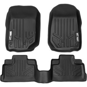 MAXLINER Custom Fit Floor Mats 2 Row Liner Set Compatible with 2007-2010 Jeep Wrangler