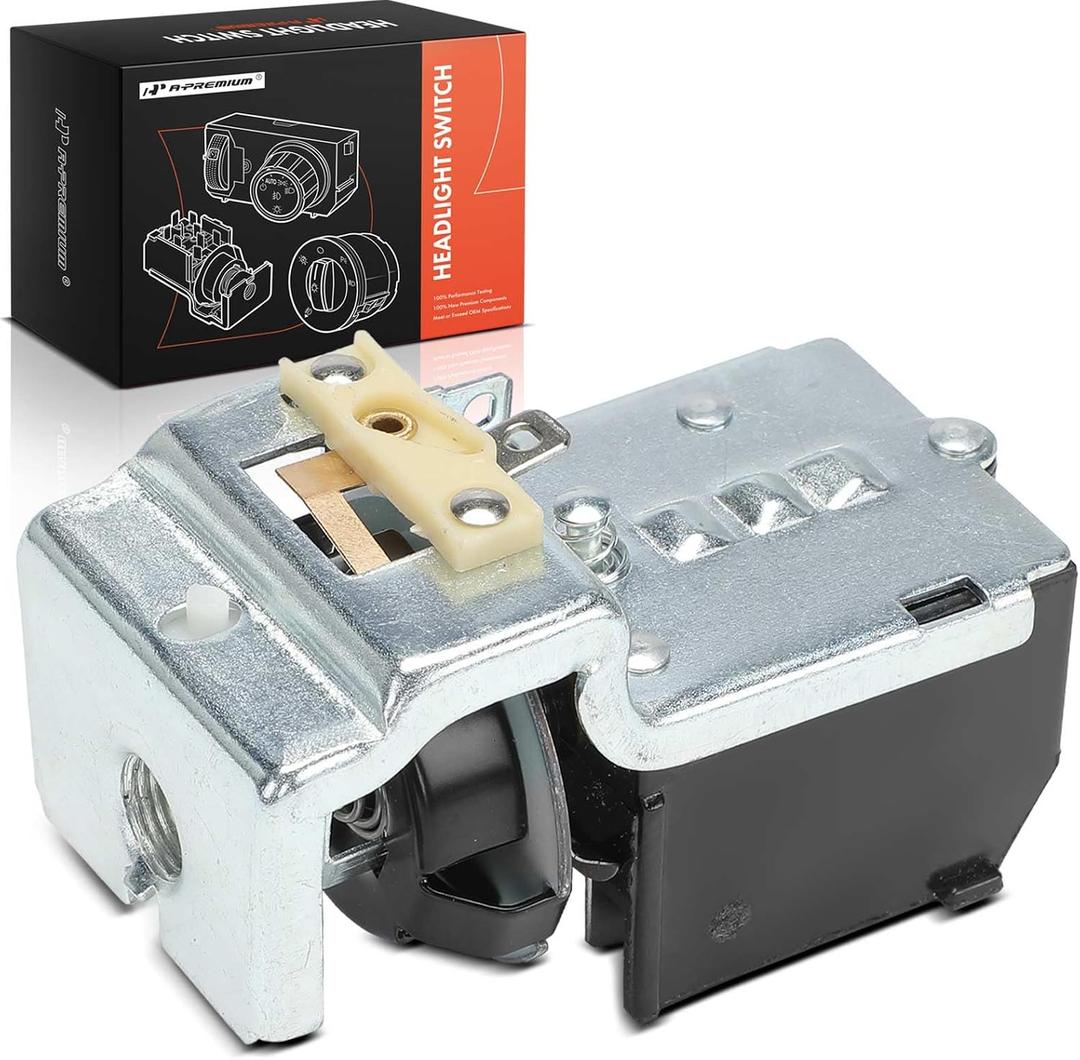 A-Premium Headlight Switch Compatible with Dodge Durango 1998, Ram 1500 2500 3500 Pickup 1998, Dakota 1997-1998 & Jeep Cherokee 1994-1996, Without Fog Lights, Replaces 68148078AA 88924264