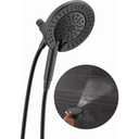 Delta 6Setting In2ition 2in1 Dual Shower Head with Handheld High Pressure ProClean Spray, Matte Black Detachable Shower Head with Hose, 1.75 GPM Flow Rate, Matte Black 75655BL