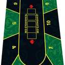 nuveti 63 x 31 Foldable Texas Poker Card Tabletop Layout Portable Anti-Slip Rubber Board Game Mat Poker Table Mat 8-10 Players Texas Hold'em Poker Mat, 63''X 31''X 2MM