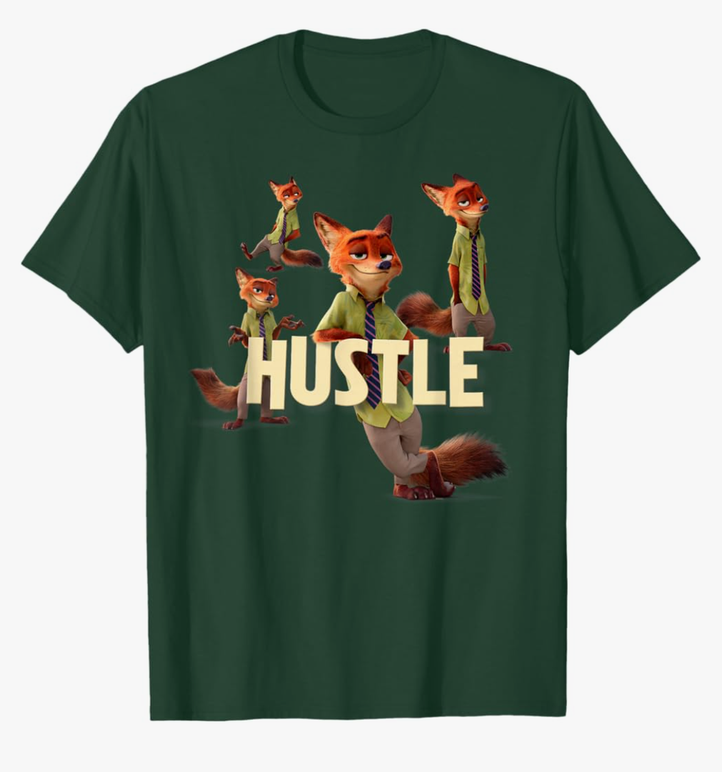Disney Zootopia Nick Wilde Hustle T-Shirt M