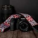 Camera Strap, Jacquard Weave 2" Shoulder Neck Straps for All DSLR Cameras Men Women Photographers (Jacquard Orange White)