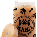 Nifty 16-oz. Dog Mom Glass and Straw