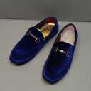 LCQL Men's Luxury Velvet Penny Loafer Shoes Noble Slip-on Suede Loafers Smoking Slippers Plus Size 9,5