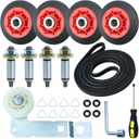 GELASKA 4392067 Dryer Repair Kit with WPW10314173 Dryer Drum Support Roller, W10837240 Dryer Idler Pulley and Bracket, 661570V Belt, WPW10359271, WPW10359272 Dryer Drum Support Roller Shaft
