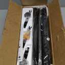 Curtain Rods 32-144 Inch, Heavy Duty 1 Inch Adjustable Curtain Rod for Windows, Black Extra Long Window Treatment Rods, Modern Design, Easy Installation