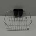 GSlife Small in Sink Dish Drying Rack  Stainless Steel Compact Dish Drainer for RV Kitchen Apartment Sink, Rust Resistant Inside Sink Rack, 1–2 Person Households, 11.6" W x 13.4" L, Silver