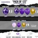 KatchOn, Purple and Gold Balloon Arch Kit - Big, Pack of 122 | Purple and Gold Balloon Garland Kit for Birthday, Baby Shower | Purple Graduation Balloons for Purple And Gold Graduation Decorations
