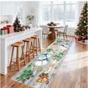 GarveeHome Christmas Runner Rug 2x8 Washable Kitchen Runner Non Slip Bath Rugs Low Pile Entryway Rug Xmas Tree & Snowman Foldable Stain Resistant Carpet for Bedside Hallway Entry Laundry 2'x8' Grey
Amazon's Choice