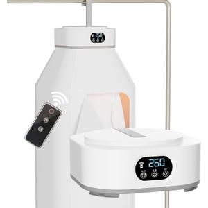 Portable Clothes Dryer, Compact & Foldable Electric Drying Machine for Home, Travel & RV, with Remote Control and Carry Bag (white)