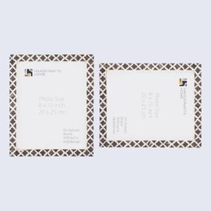 Handicrafts Home 8x10 Picture Frames Pack of 2 Casablanca Fumar Resin Inlay Photo Frame, Decorative Frames for Wall & Desk, Boho Chic & Vintage Inspired Home Decor, Unique Handmade Photo Display