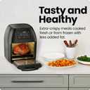 CHEFMAN Multifunctional Digital Air Fryer+ Rotisserie, Dehydrator, Convection Oven, 17 Touch Screen Presets Fry, Roast, Dehydrate, Bake, XL 10L Family Size, Auto Shutoff, Large Easy-View Window, Black, 10 Quart
