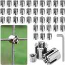 40pcs 1/8" Cable Cross Clamps, T316 Stainless Steel Cross Cable Clamps for 3mm Wire Rope or Rod Fittings, No Drilling Clips for Wire Trellis Kits (Heavy Duty)
